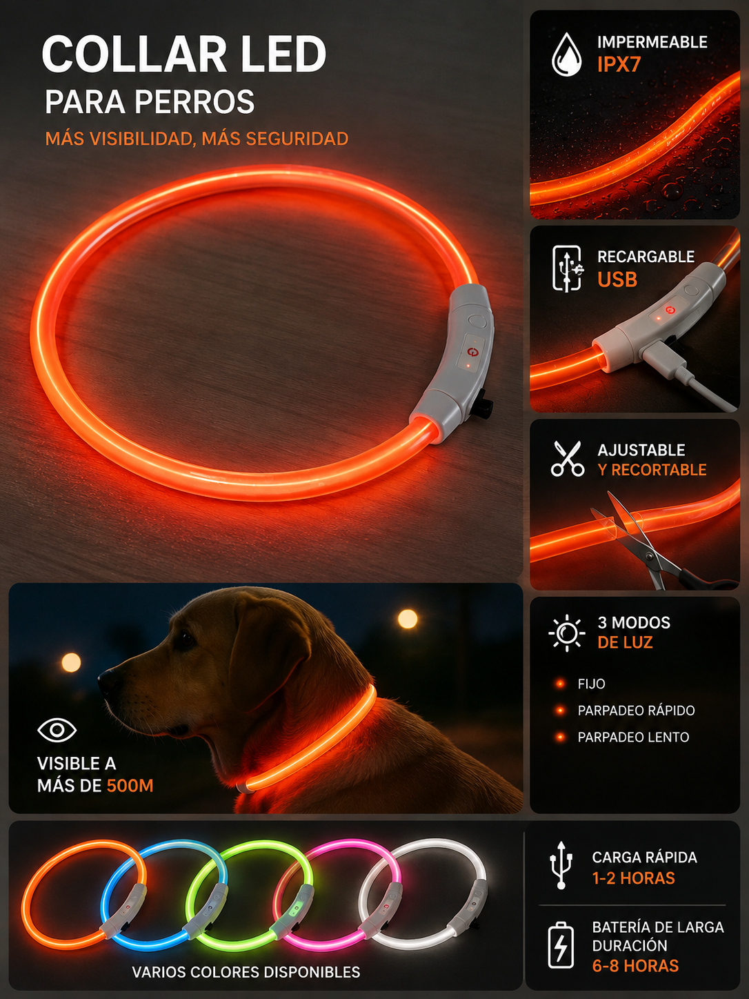 Collar LED Kailo